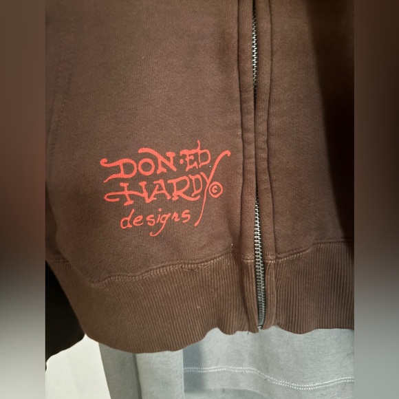 Christian Audigier rare mint French terry oversized large men’s ed hardy - Picture 7 of 17